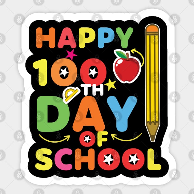 100th Day of School Teachers Kids Child Happy 100 Days Sticker by soufibyshop